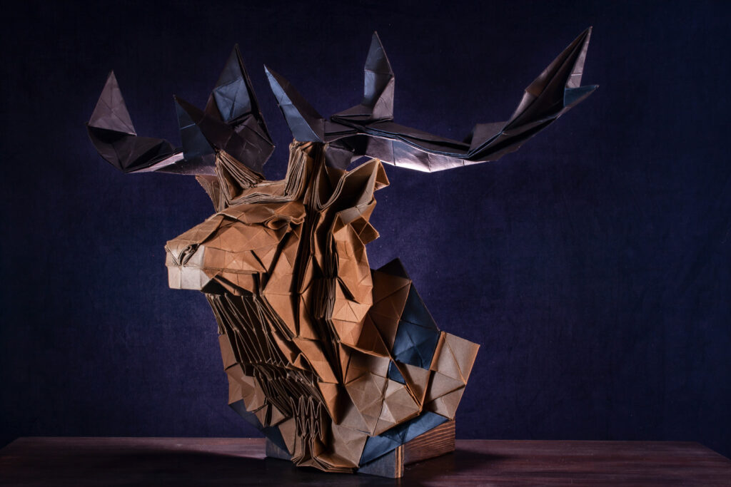 折り紙による未熟な鹿 - Ori-Interior